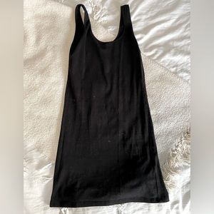 Black stretchy body con dress